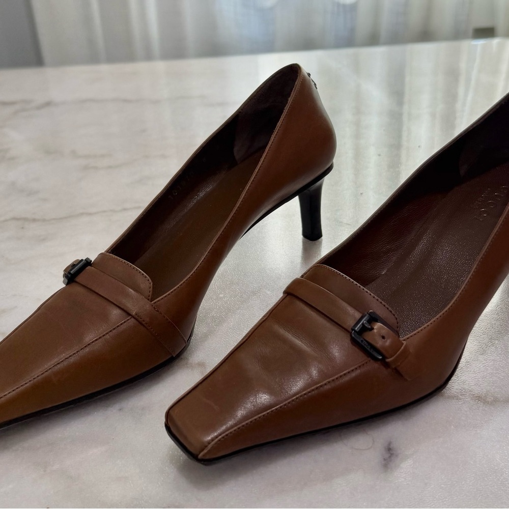 Gucci Brown Leather Heels